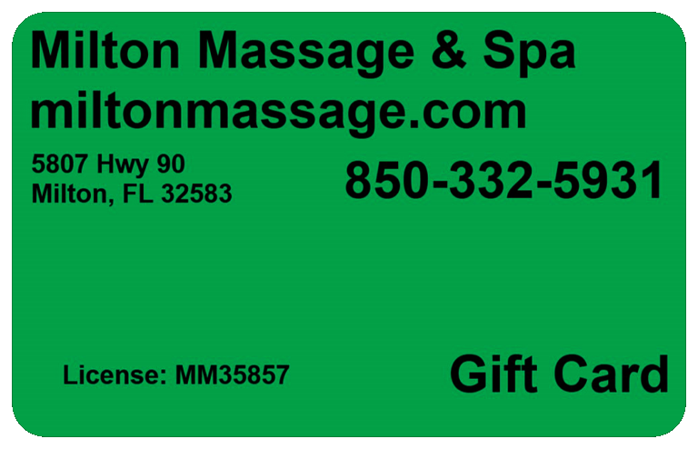 Milton Massage gift card